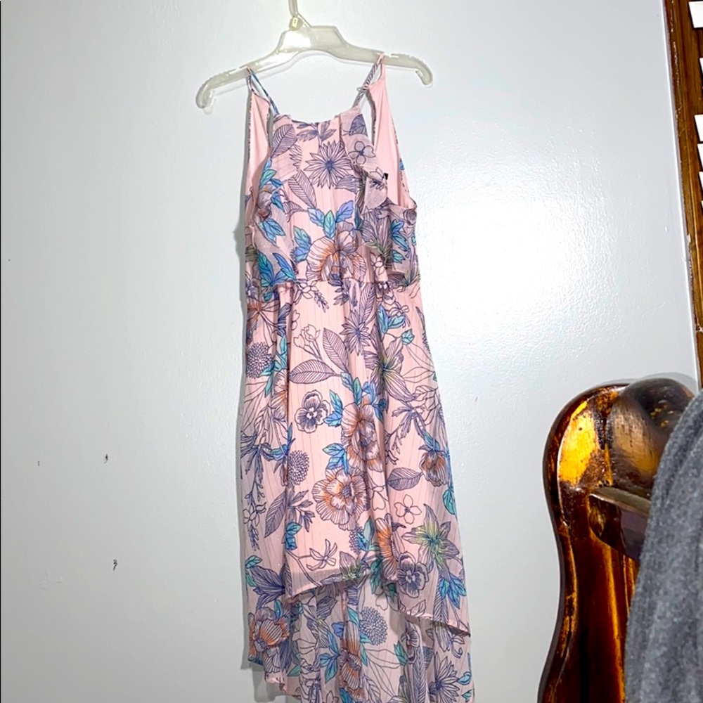 Pink floral dress